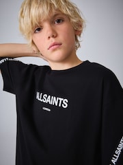 smALLSAINTS Black Logo Tape T-Shirt and Sweat Shorts Set - Image 5 of 15