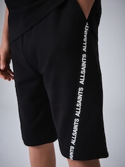 smALLSAINTS Black Logo Tape T-Shirt and Sweat Shorts Set - Image 7 of 15