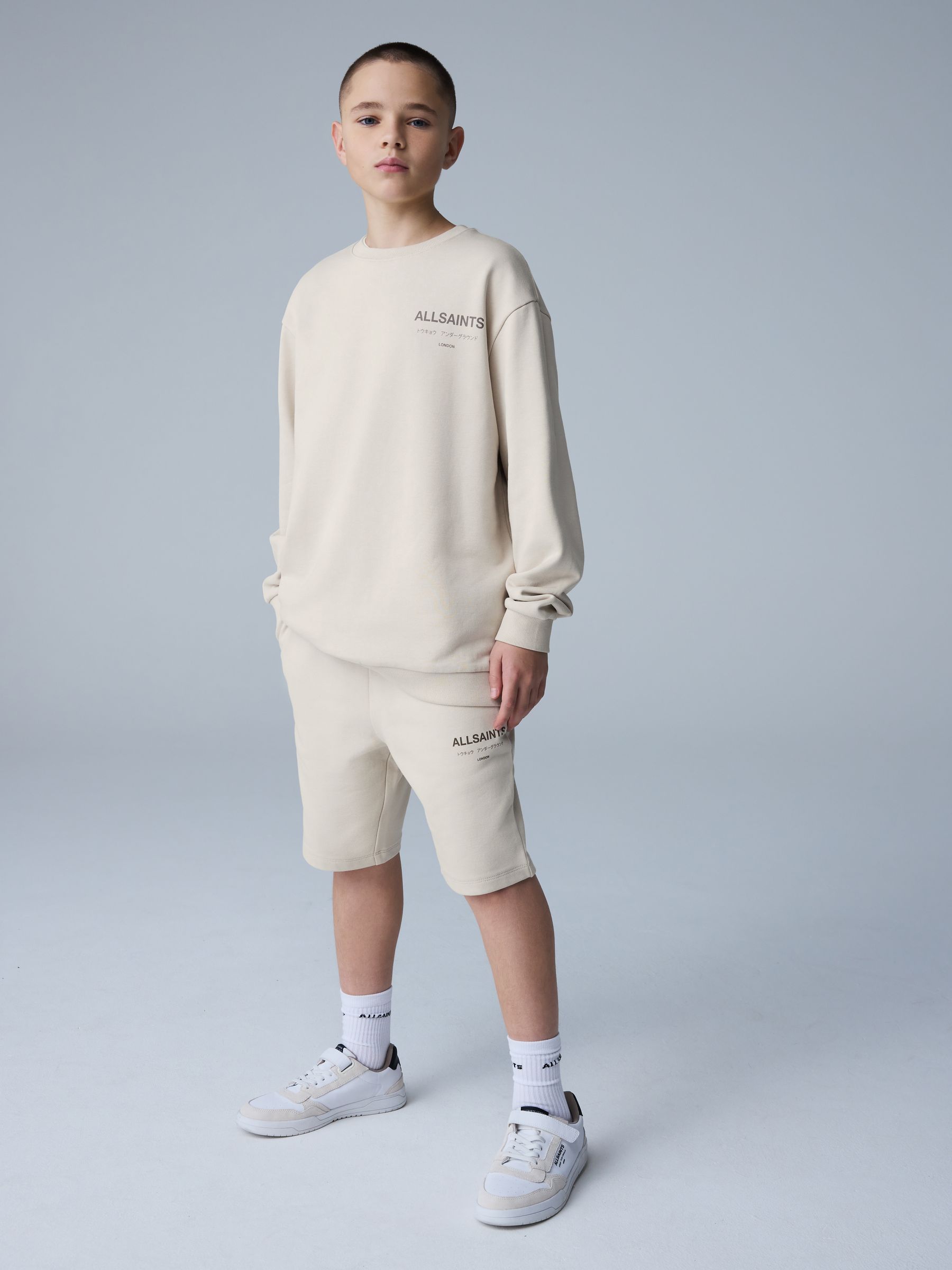 Buy smALLSAINTS Neutral Oversized Underground Crew Neck Sweatshirt