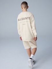 smALLSAINTS Neutral Oversized Underground Crew Neck Sweatshirt - Image 4 of 11