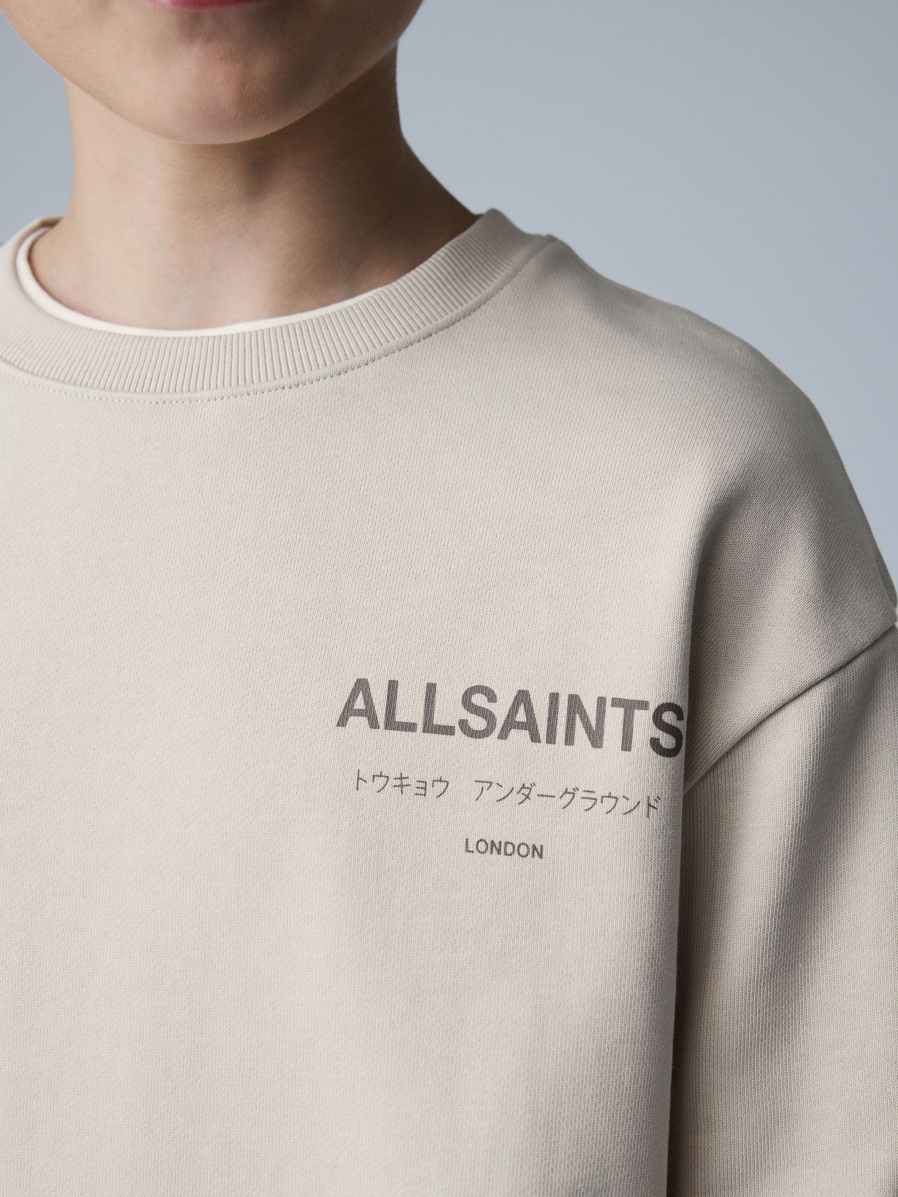 Buy smALLSAINTS Neutral Oversized Underground Crew Neck Sweatshirt