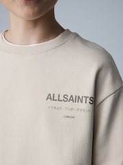 smALLSAINTS Neutral Oversized Underground Crew Neck Sweatshirt - Image 5 of 11