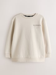 smALLSAINTS Neutral Oversized Underground Crew Neck Sweatshirt - Image 7 of 11