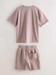 smALLSAINTS Washed Pink Biggy Oversized T-Shirt and Sweat Shorts Set - Image 10 of 15