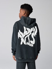 Negro lavado - smALLSAINTS Sudadera con capucha extragrande Orlando - Imagen 2 de 8