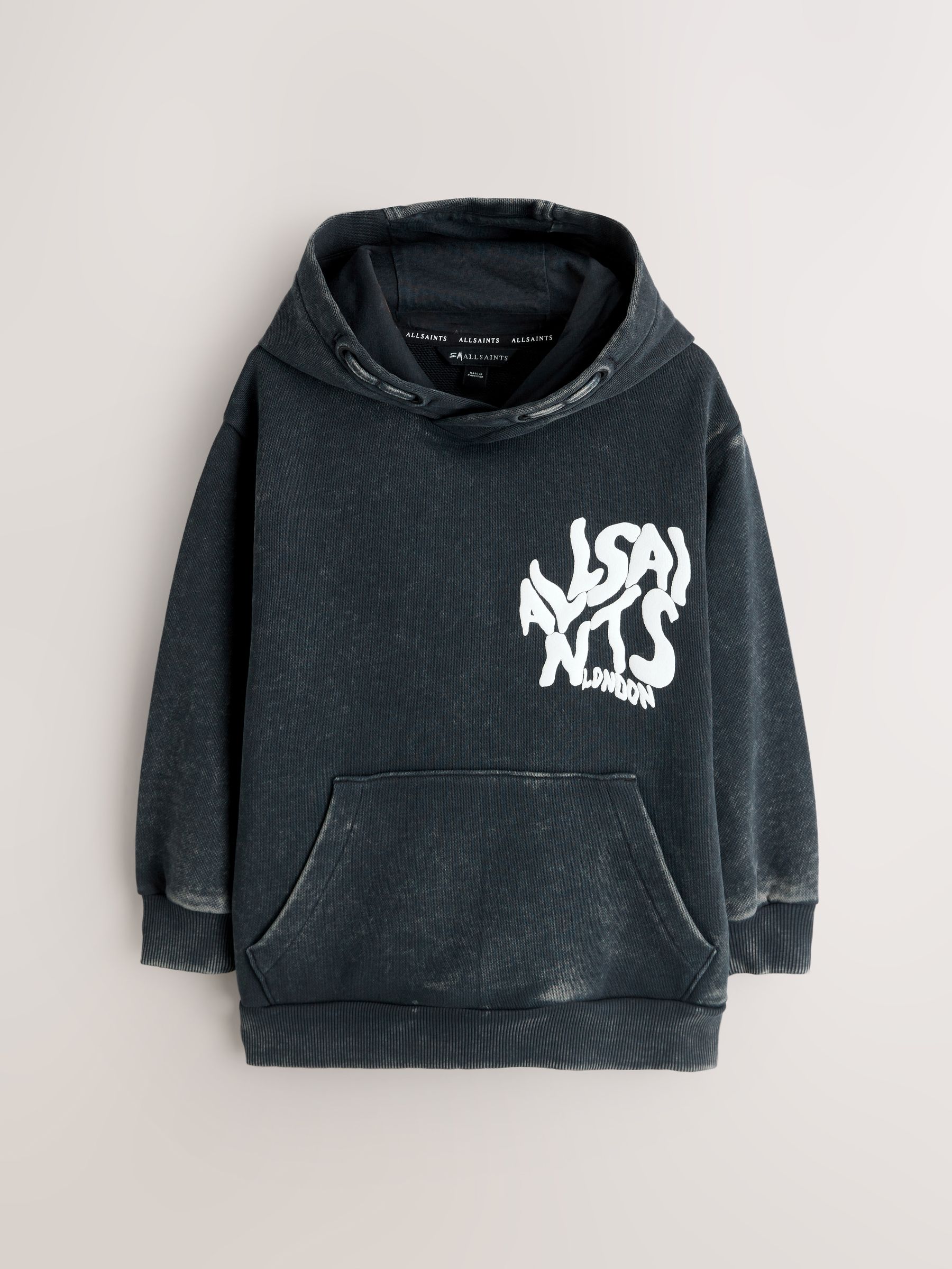 Buy smALLSAINTS Washed Black Oversized Orlando Pullover Hoodie