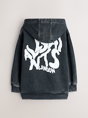 Negro lavado - smALLSAINTS Sudadera con capucha extragrande Orlando - Imagen 6 de 8