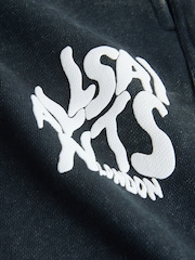 smALLSAINTS Washed Black Orlando Barrel Leg Joggers - Image 5 of 5