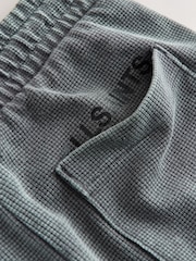 smALLSAINTS Washed Black Underground Waffle Polo Shirt and Short Set - Image 15 of 15