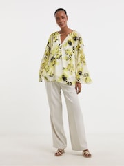 Joanna Hope Yellow Cape Sleeve Blouse - Изображение 3 из 4