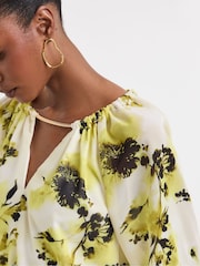 Joanna Hope Yellow Cape Sleeve Blouse - Изображение 4 из 4
