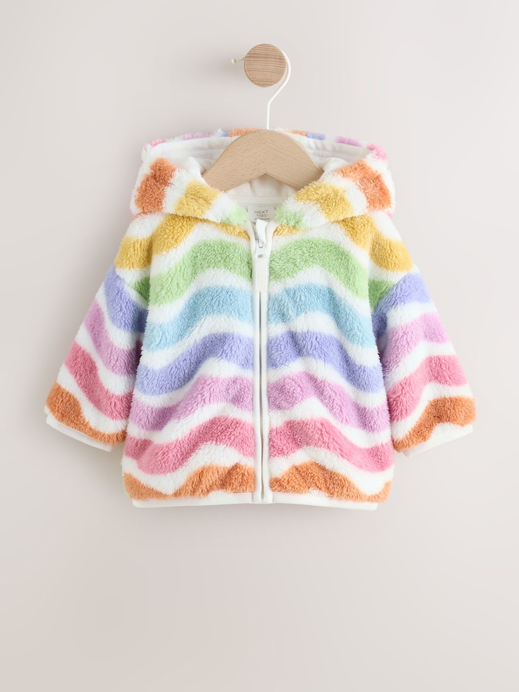 Multi Bright Baby Fleece Hooded Zip Jacket (0mths-2yrs) - Image 1 of 7 Multi Bright Baby Fleece Hooded Zip Jacket (0mths-2yrs) - Image 1 of 7