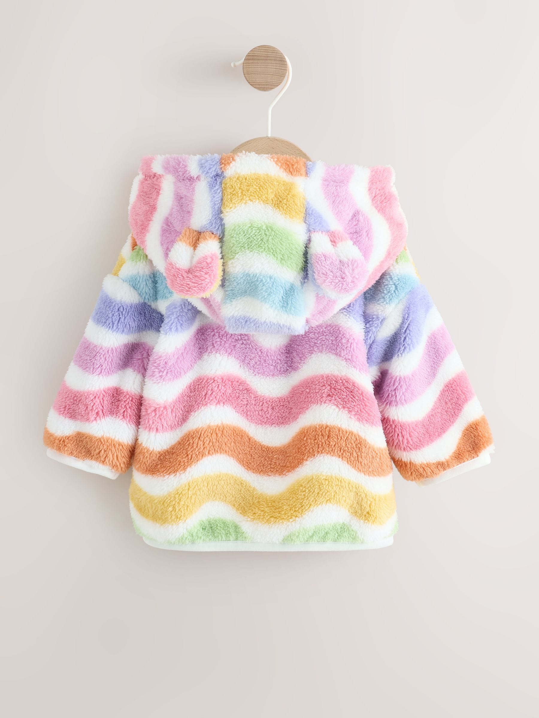 Buy Multi Bright Baby Fleece Hooded Zip Jacket (0mths-2yrs) from