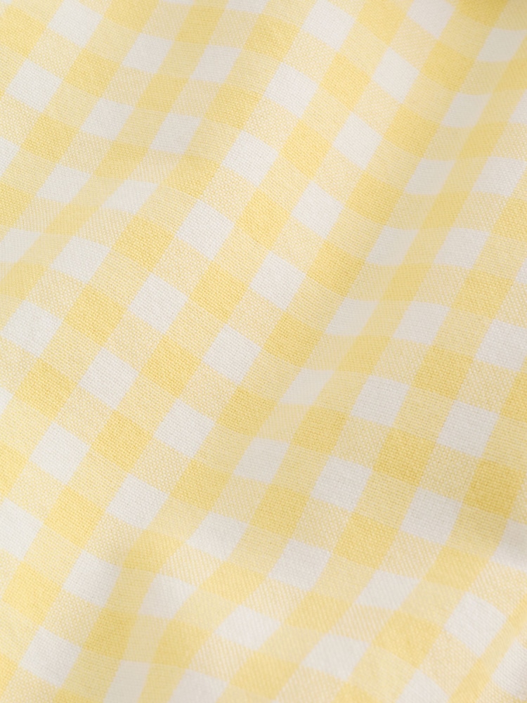 Yellow Gingham Lemon Embroidered - Baby Hooded Jacket (0mths-2yrs) - Imaginea 8 din 8