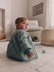 Salvie Grønn - Tulip vattert nylonbabyjakke (0mnd.–2år) - Bilde 2 av 11