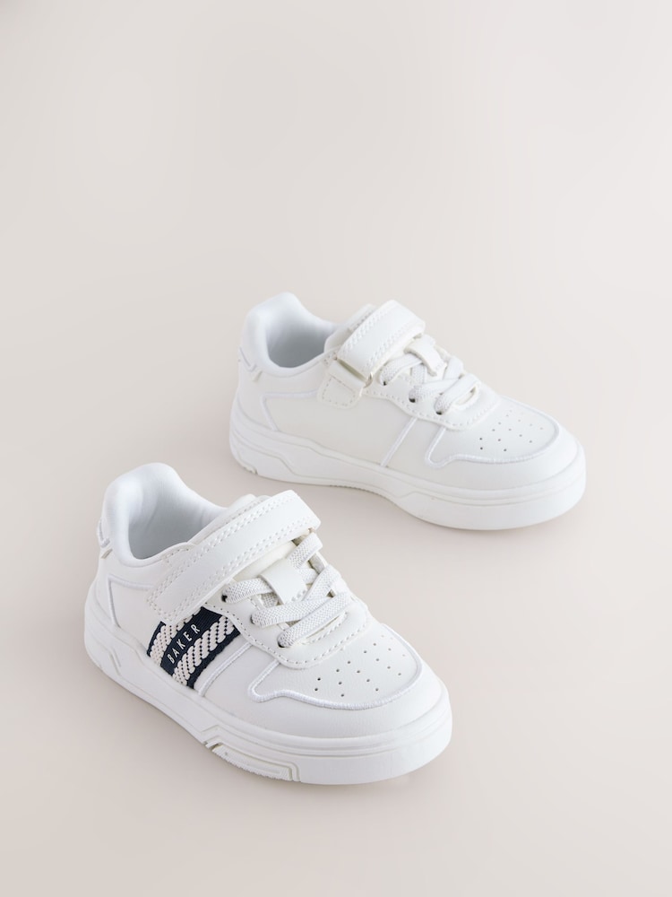Baker by Ted Baker Branded Tape Chunky White Trainers - Image 2 of 5 Baker by Ted Baker Branded Tape Chunky White Trainers - Image 2 of 5