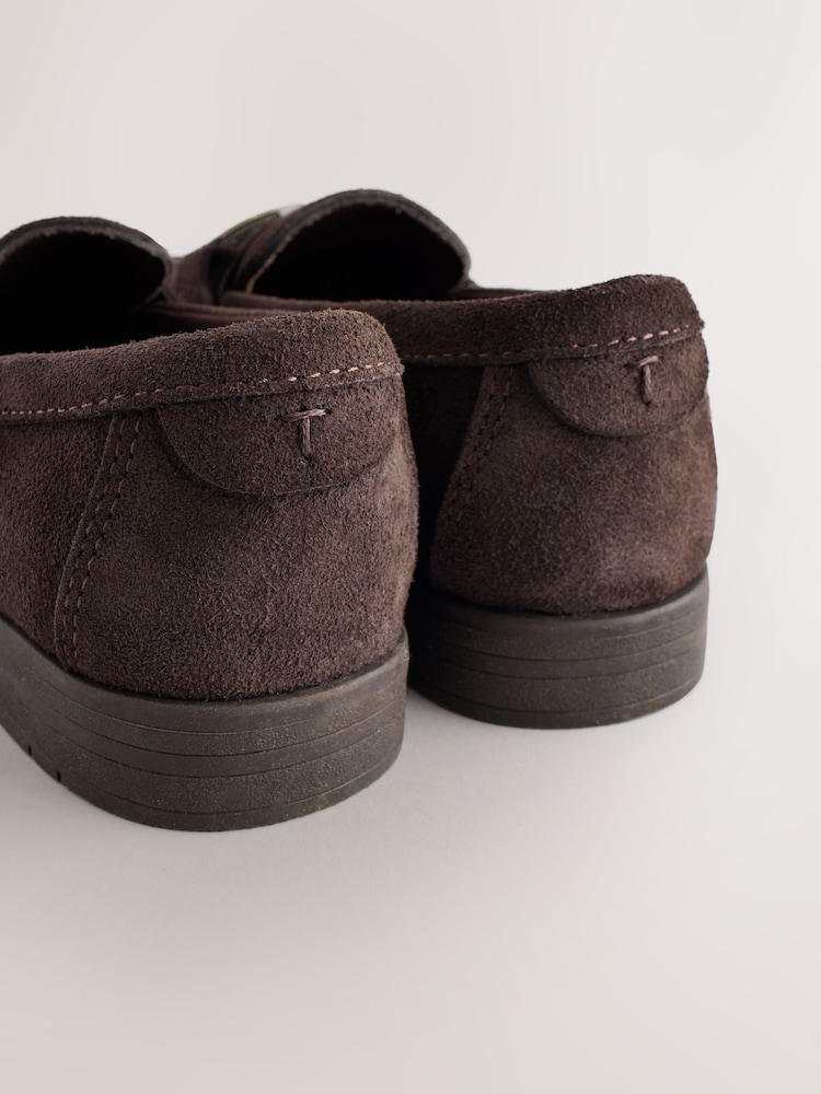 Baker by Ted Baker Smart Chocolate Brown Loafers - Imaginea 6 din 6