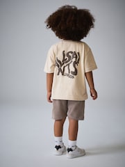 smALLSAINTS Neutral/Waffle Orlando T-Shirt and Shorts Younger Set - Image 3 of 11