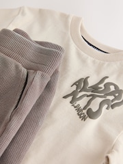 smALLSAINTS Neutral/Waffle Orlando T-Shirt and Shorts Younger Set - Image 9 of 11