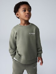 smALLSAINTS Khaki Green Underground Oversized Younger Sweatshirt and Shorts Set - Image 4 of 8