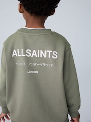 smALLSAINTS Khaki Green Underground Oversized Younger Sweatshirt and Shorts Set - Image 6 of 8