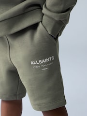 smALLSAINTS Khaki Green Underground Oversized Younger Sweatshirt and Shorts Set - Image 7 of 8