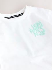 smALLSAINTS White Orlando Logo Oversized Crew Neck T-Shirt - Image 7 of 9
