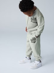 smALLSAINTS Mint Green Orlando Oversized Bomber Jacket and Joggers Younger Set - Image 1 of 16