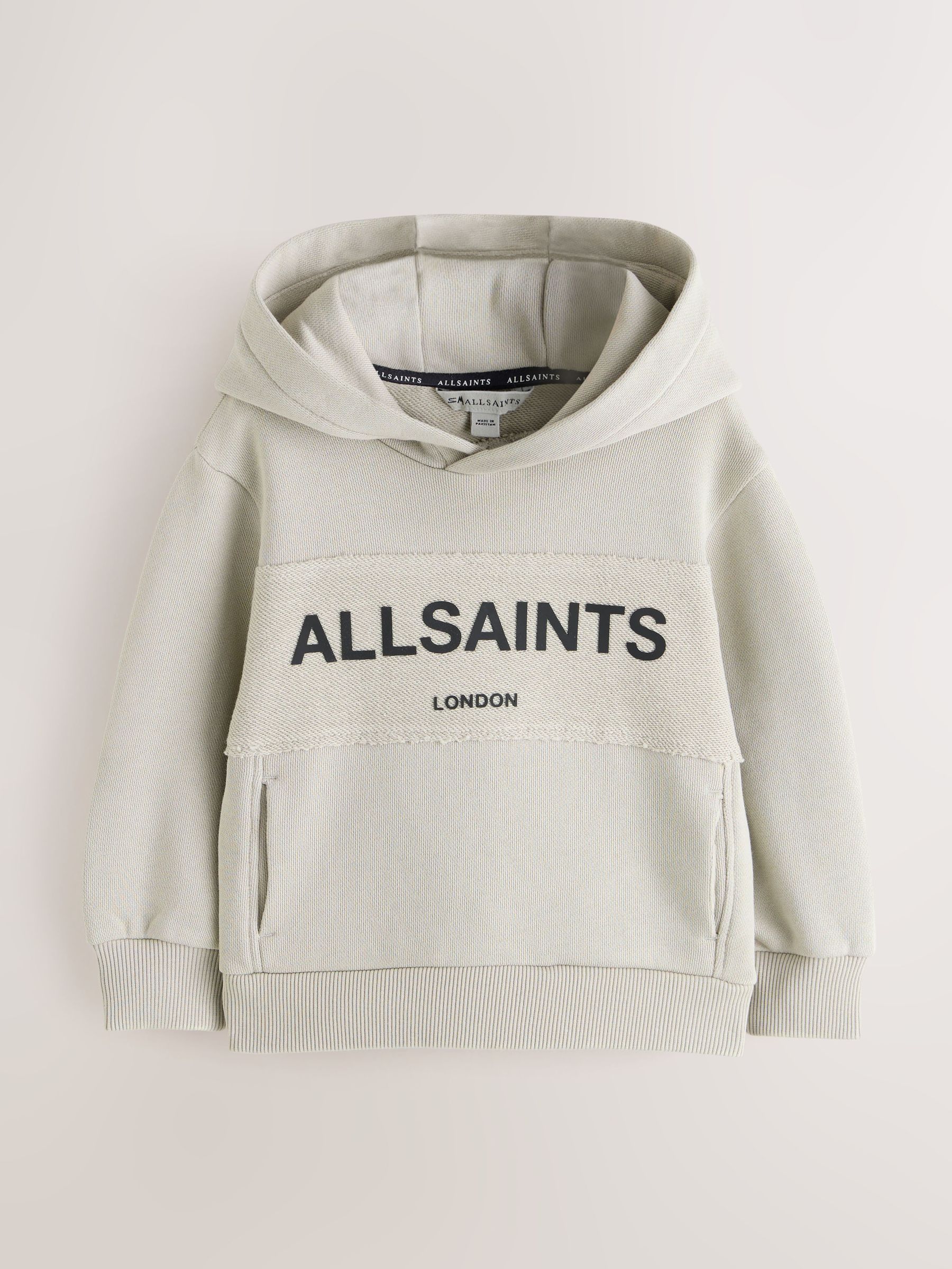 Buy smALLSAINTS Stone Logo Contrast Fabric Younger Pullover Hoodie