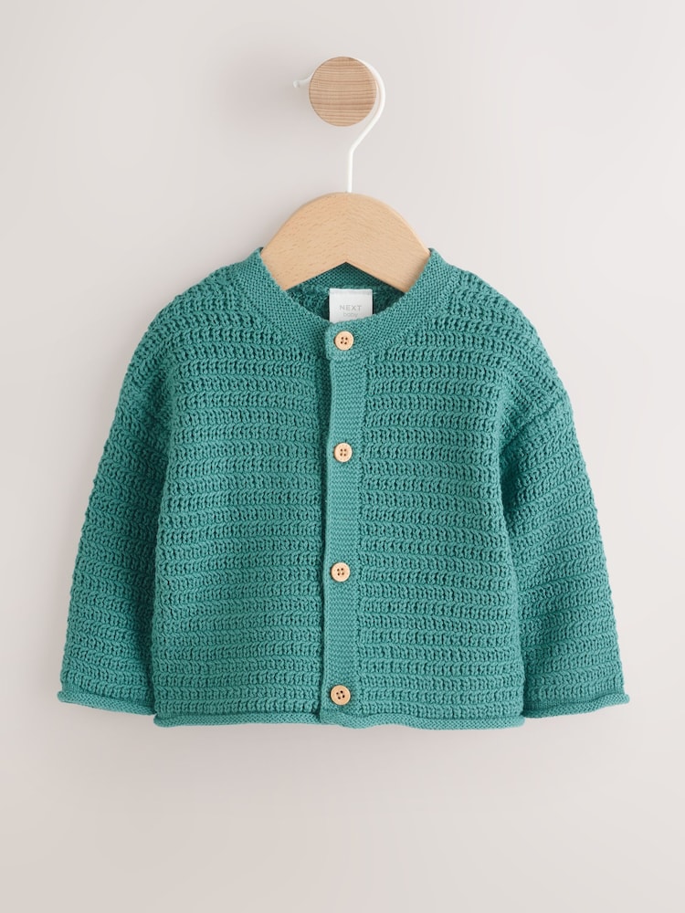 Vert - Cardigan texturé bébé (0mois-2ans) - Image 1 de 8