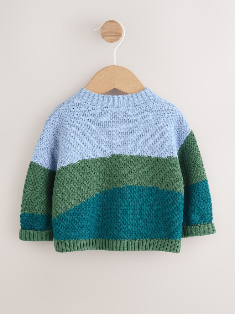 Blue/Green Baby Embroidered Cardigan (0mths-2yrs) - Image 2 of 6