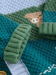 Blue/Green Baby Embroidered Cardigan (0mths-2yrs) - Image 5 of 6