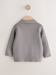 Charcoal Grey Zip front knitted Shacket (0mths-2yrs) - Image 2 of 7