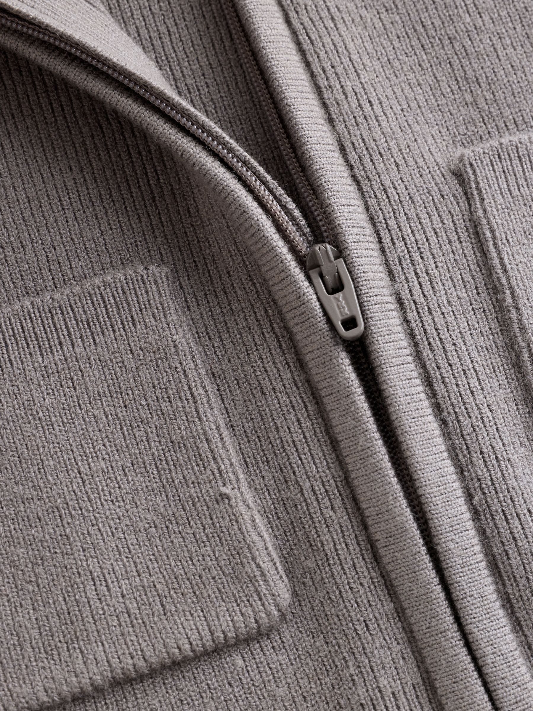 Buy Charcoal Grey Zip front knitted Shacket (0mths-2yrs) from the