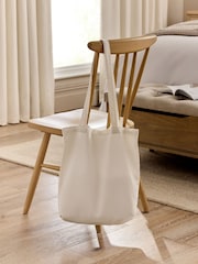 Light Natural Cotton Blackout/Thermal Pencil Pleat Curtains - Image 5 of 6