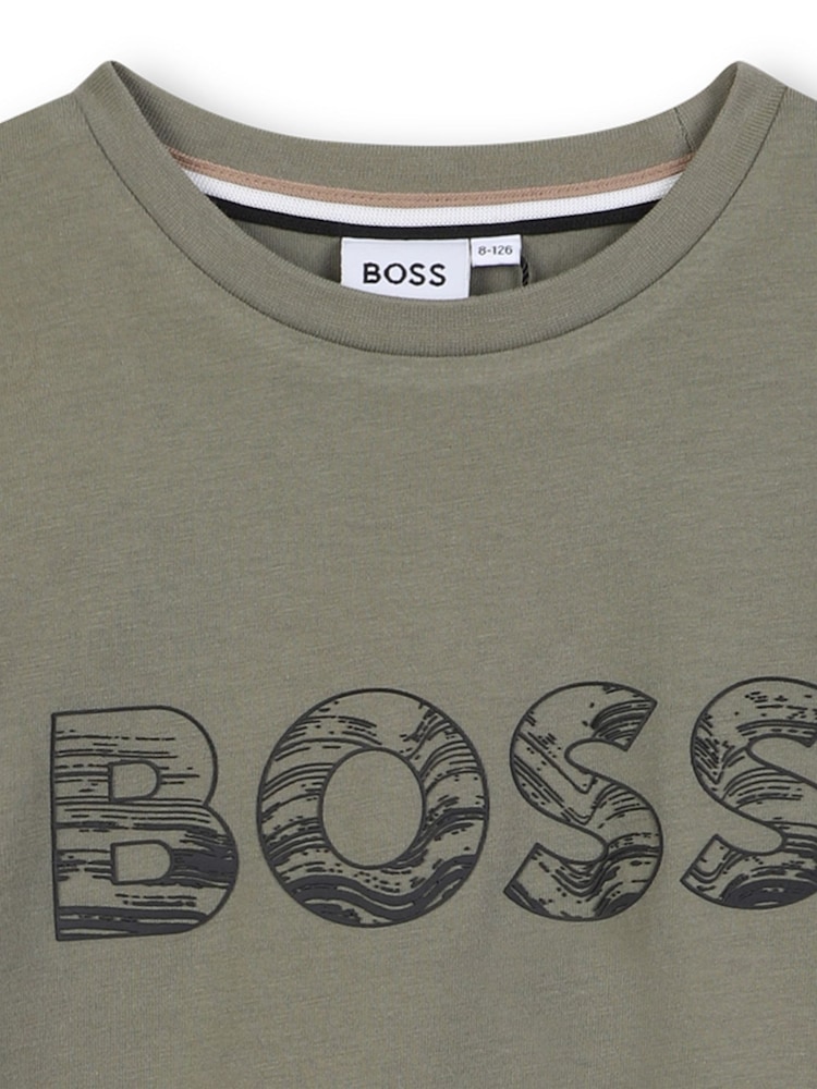 Verde - Camiseta de manga corta con el logotipo de BOSS - Imagen 3 de 3