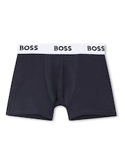 BOSS Blue 3 Pack Logo Boxers - Image 1 of 2