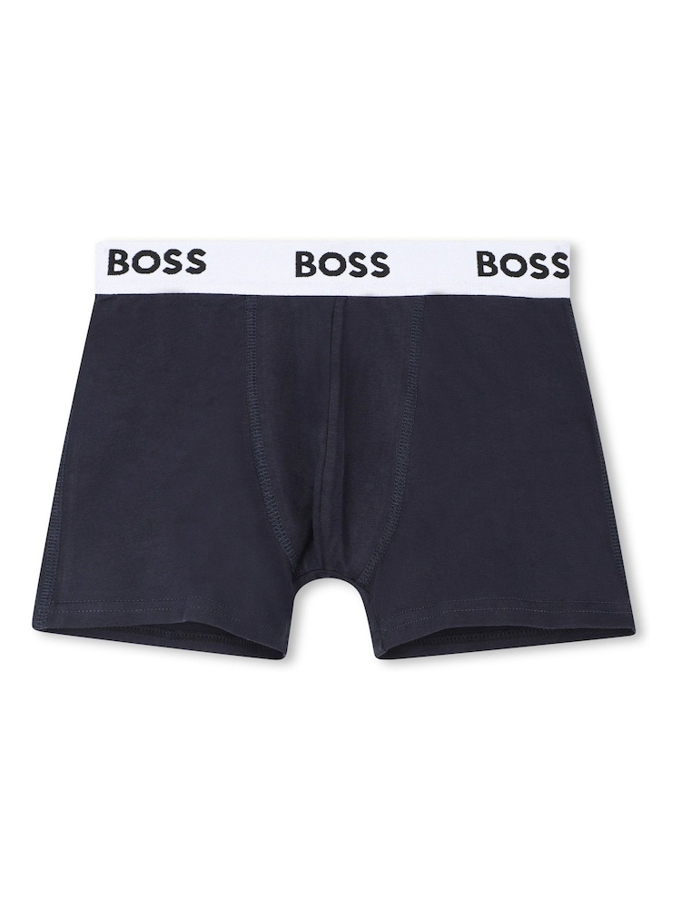 BOSS Blue 3 Pack Logo Boxers - Image 1 of 2