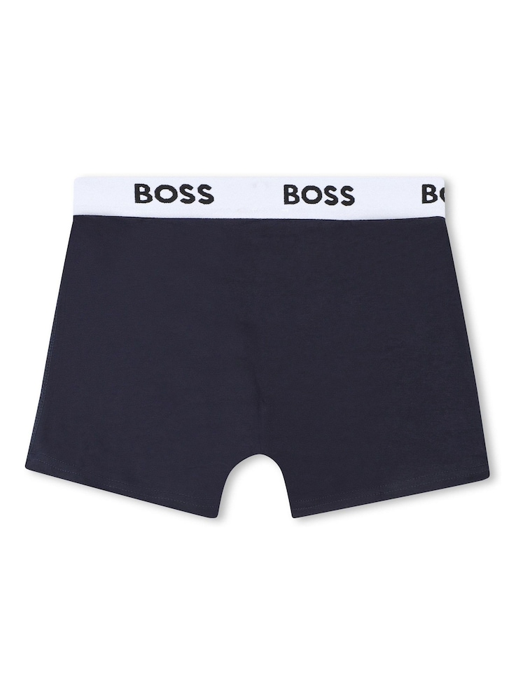 BOSS Blue 3 Pack Logo Boxers - Image 2 of 2