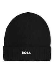 BOSS Black Logo Beanie Hat - Image 1 of 3