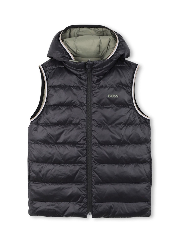 BOSS Green Logo Reversible Puffer Jacket Gilet - Image 1 of 6