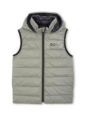 BOSS Green Logo Reversible Puffer Jacket Gilet - Image 3 of 6