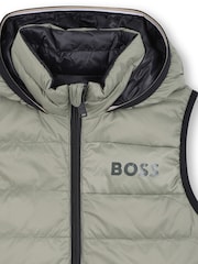 BOSS Green Logo Reversible Puffer Jacket Gilet - Image 6 of 6