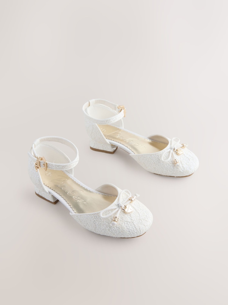 Baker by Ted Baker Glitter Bow Ocassion Heel Shoes - Image 1 of 6 Baker by Ted Baker Glitter Bow Ocassion Heel Shoes - Image 1 of 6