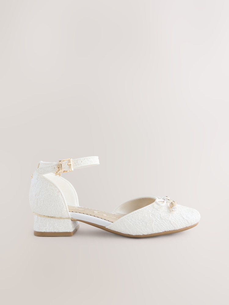 Baker by Ted Baker Glitter Bow Ocassion Heel Shoes - Image 2 of 6 Baker by Ted Baker Glitter Bow Ocassion Heel Shoes - Image 2 of 6