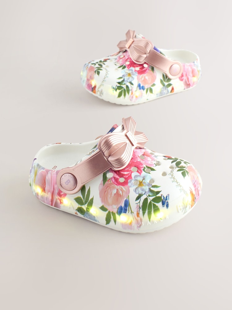 أبيض زهور - Baker by Ted Baker Girls Bow Clog Sandals - صورة 1 من 7