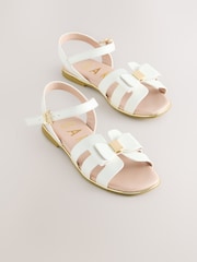 Alb - Baker by Ted Baker Fisherman Sandals with Bow - Imaginea 1 din 5