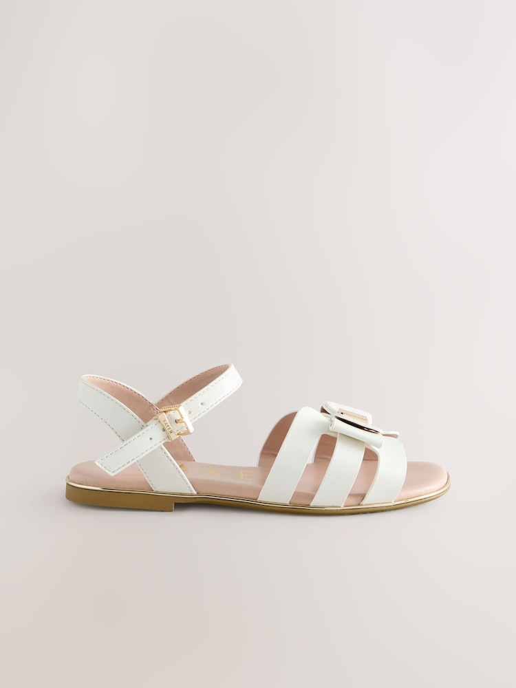 Alb - Baker by Ted Baker Fisherman Sandals with Bow - Imaginea 2 din 5