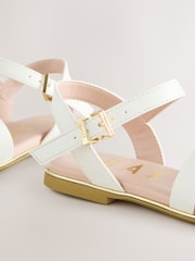 Alb - Baker by Ted Baker Fisherman Sandals with Bow - Imaginea 4 din 5