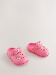وردي - Baker by Ted Baker Girls Bow Charm Clog Sandals - صورة 2 من 7